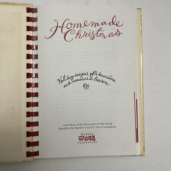 1995 Homemade Christmas Cookbook Recipes Gifts Decorations Marine Toys for Tots - Picture 2 of 9